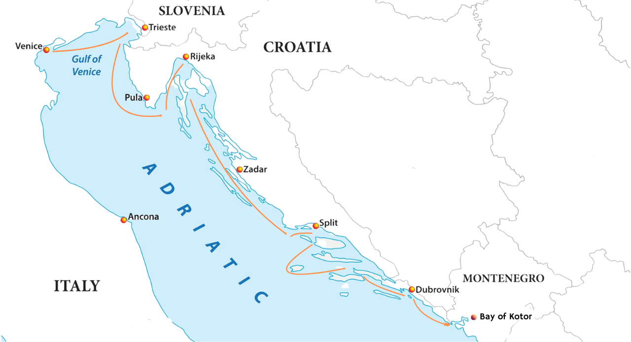 adriatic route map